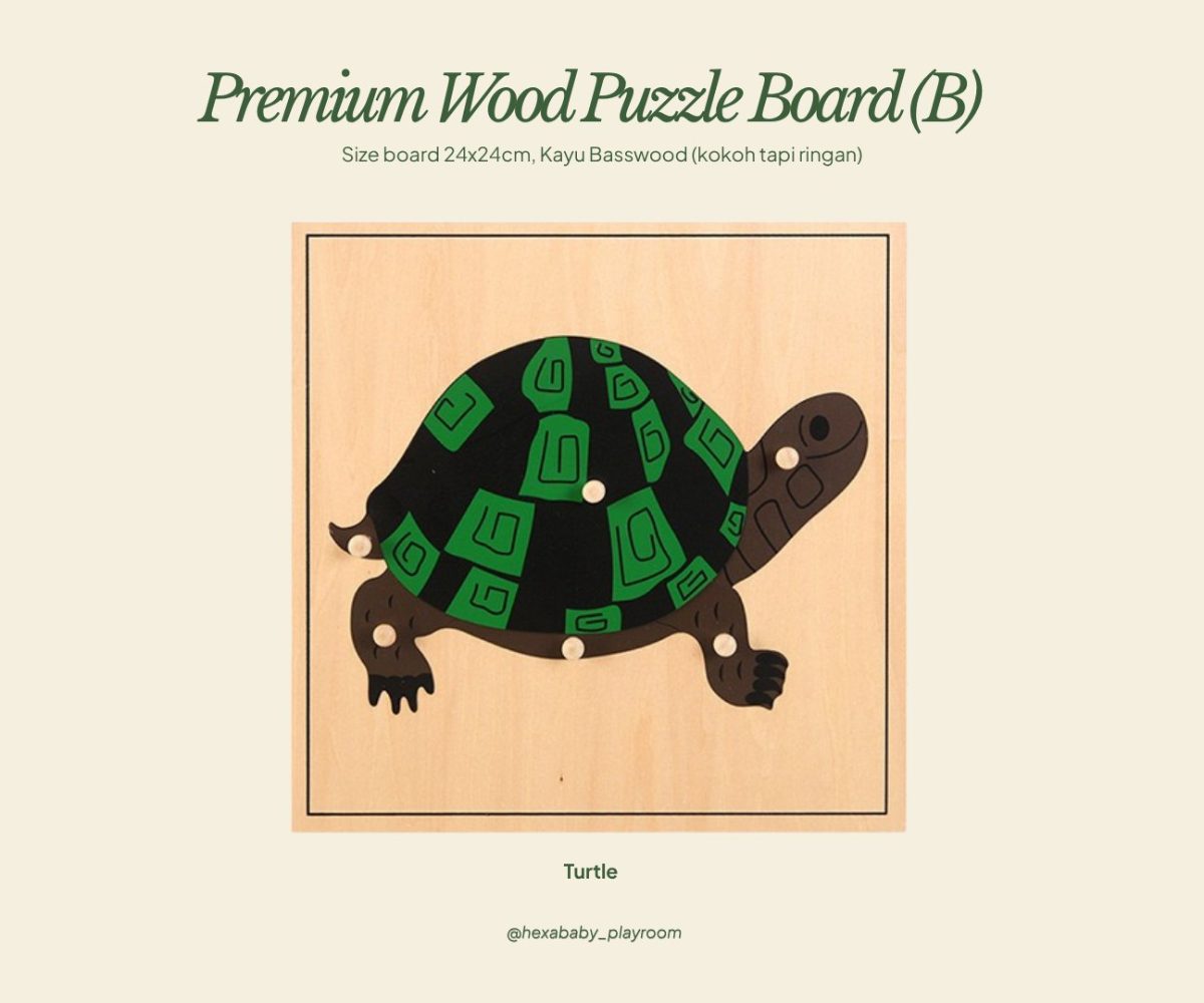Wood Puzzle Board – Turtle