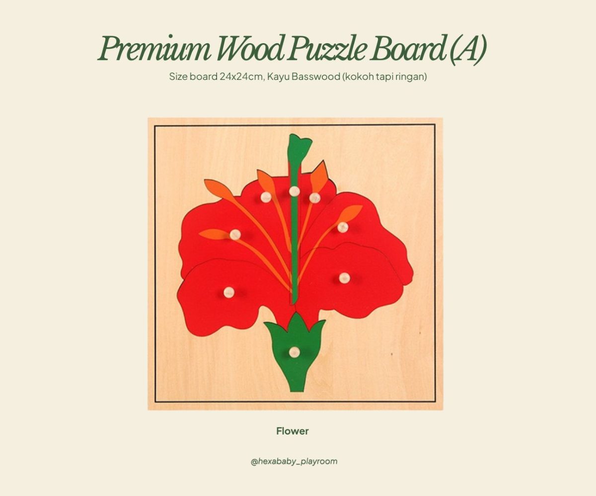 Wood Puzzle Board – Flower