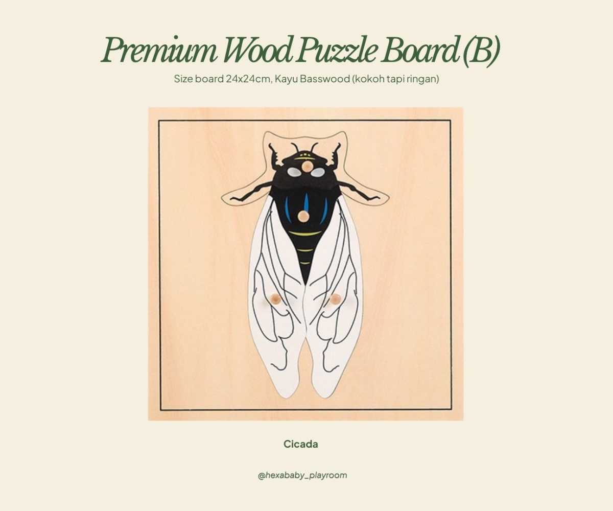 Wood Puzzle Board – Cicada
