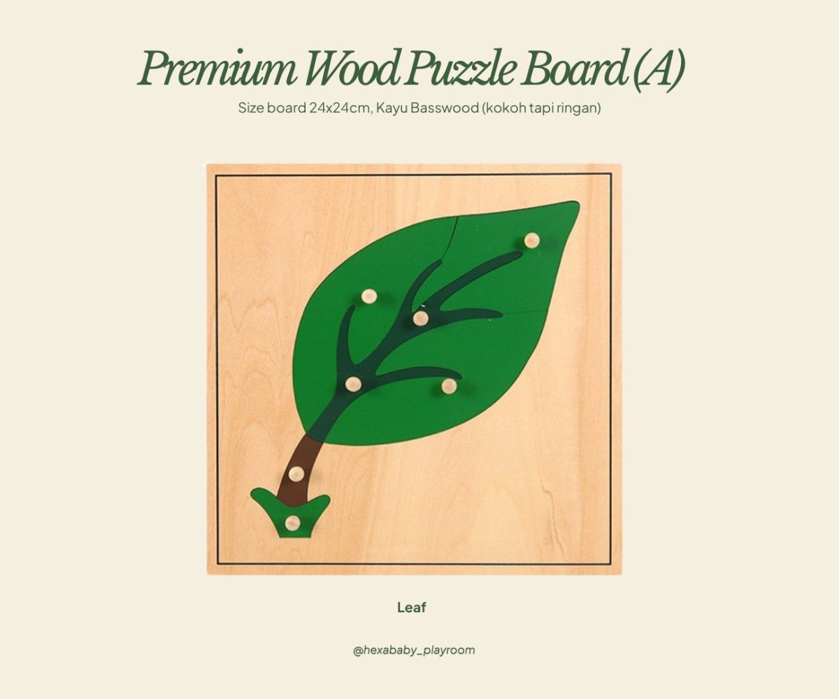 Wood Puzzle Board – Leaf