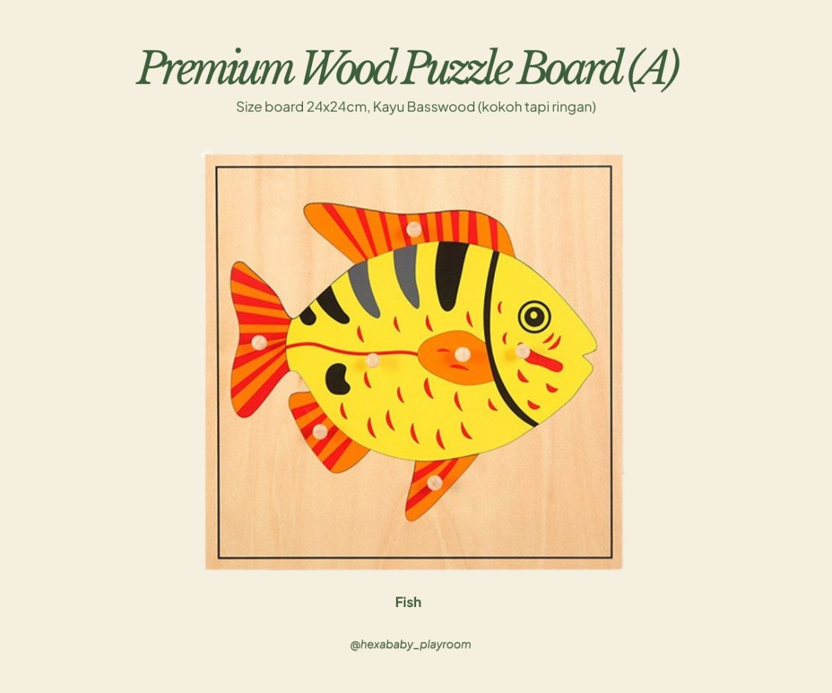 Wood Puzzle Board – Fish