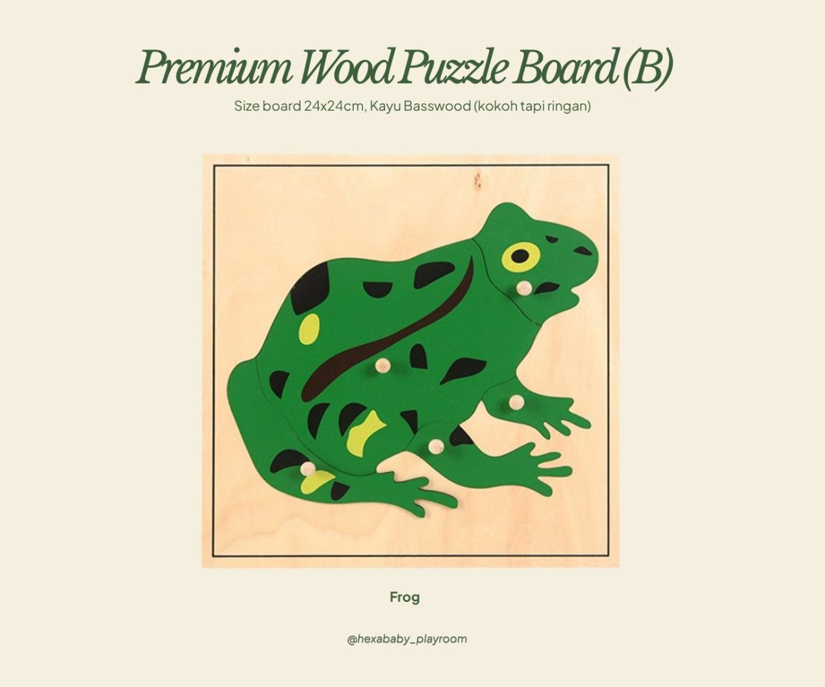 Wood Puzzle Board – Frog