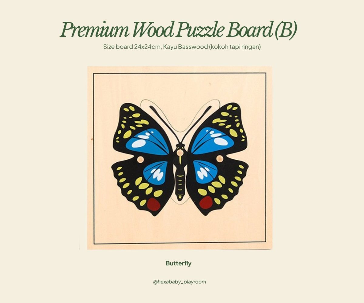 Wood Puzzle Board – Butterfly