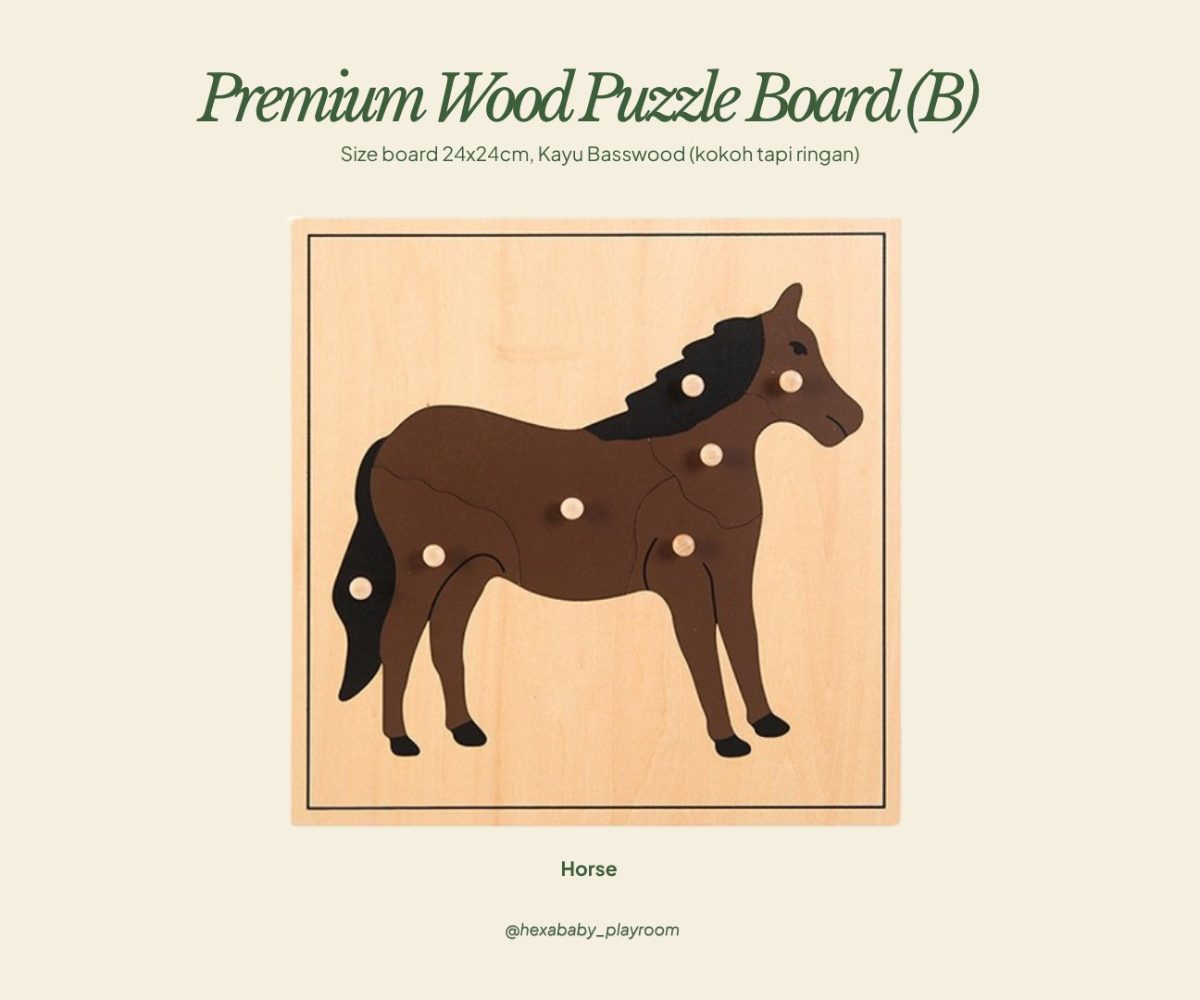 Wood Puzzle Board – Horse