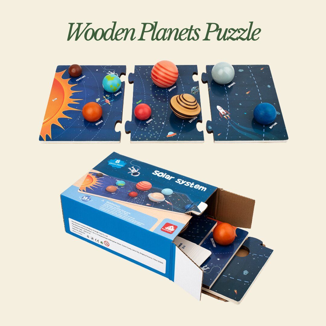 Wooden Planets Puzzle