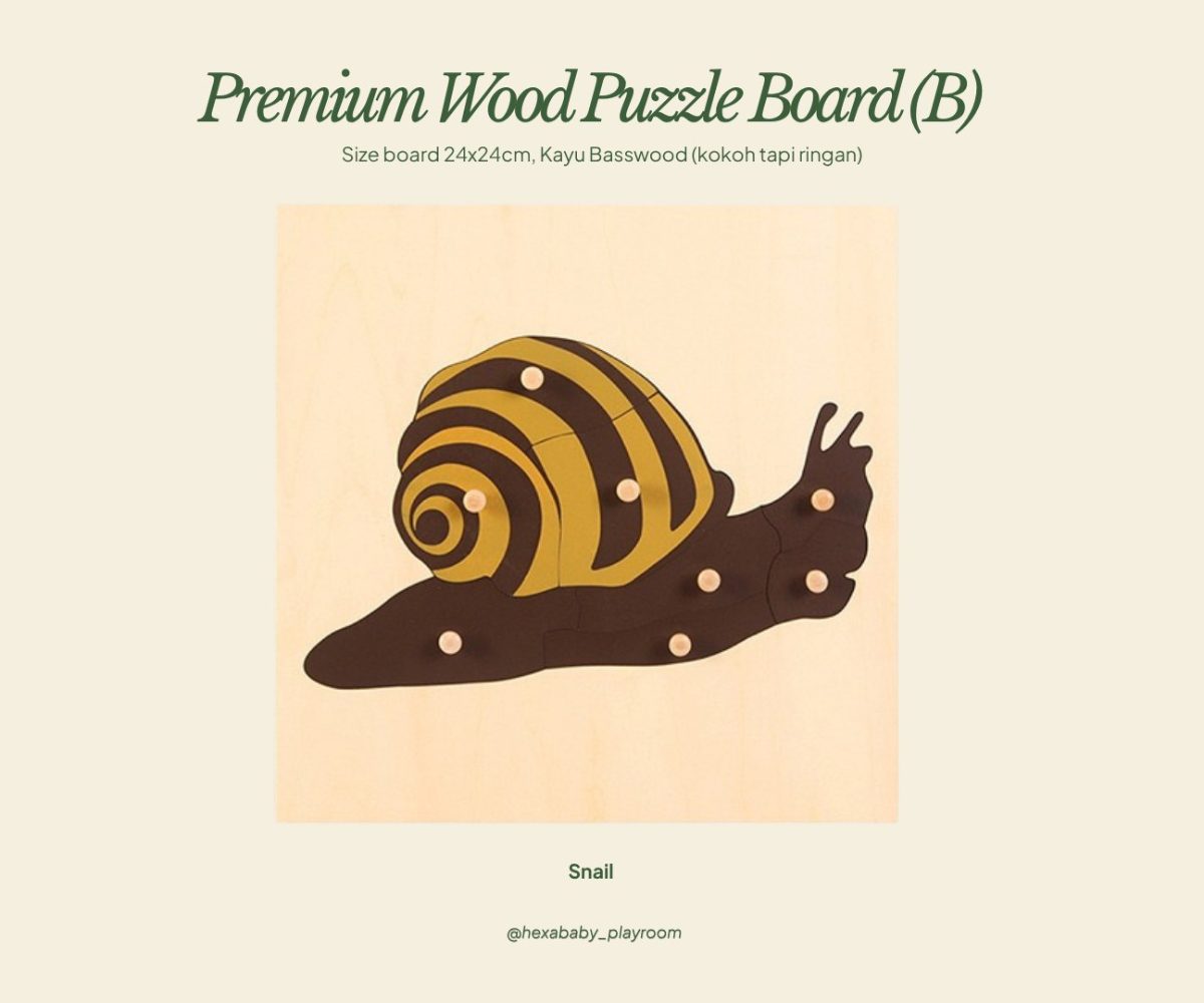 Wood Puzzle Board – Snail