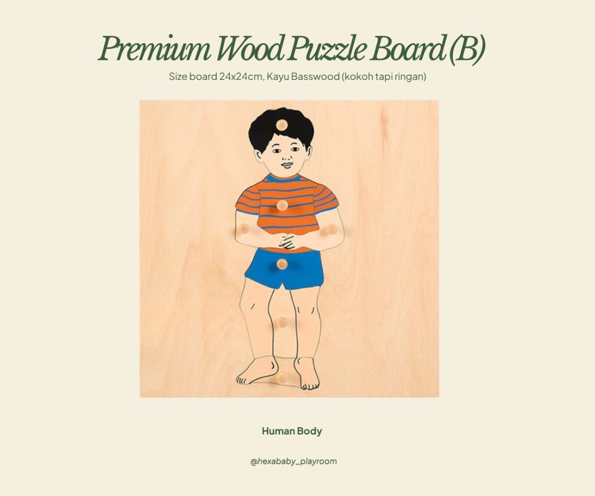 Wood Puzzle Board – Human Body
